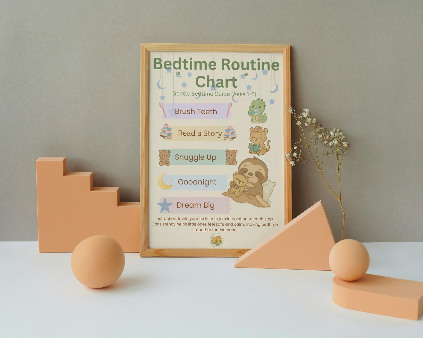 Toddler Bedtime Routine Chart – Calm Night Routine | The Calm Toddler Co.