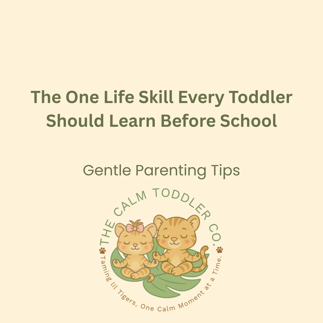 The One Life Skill Every Toddler Should Learn Before School