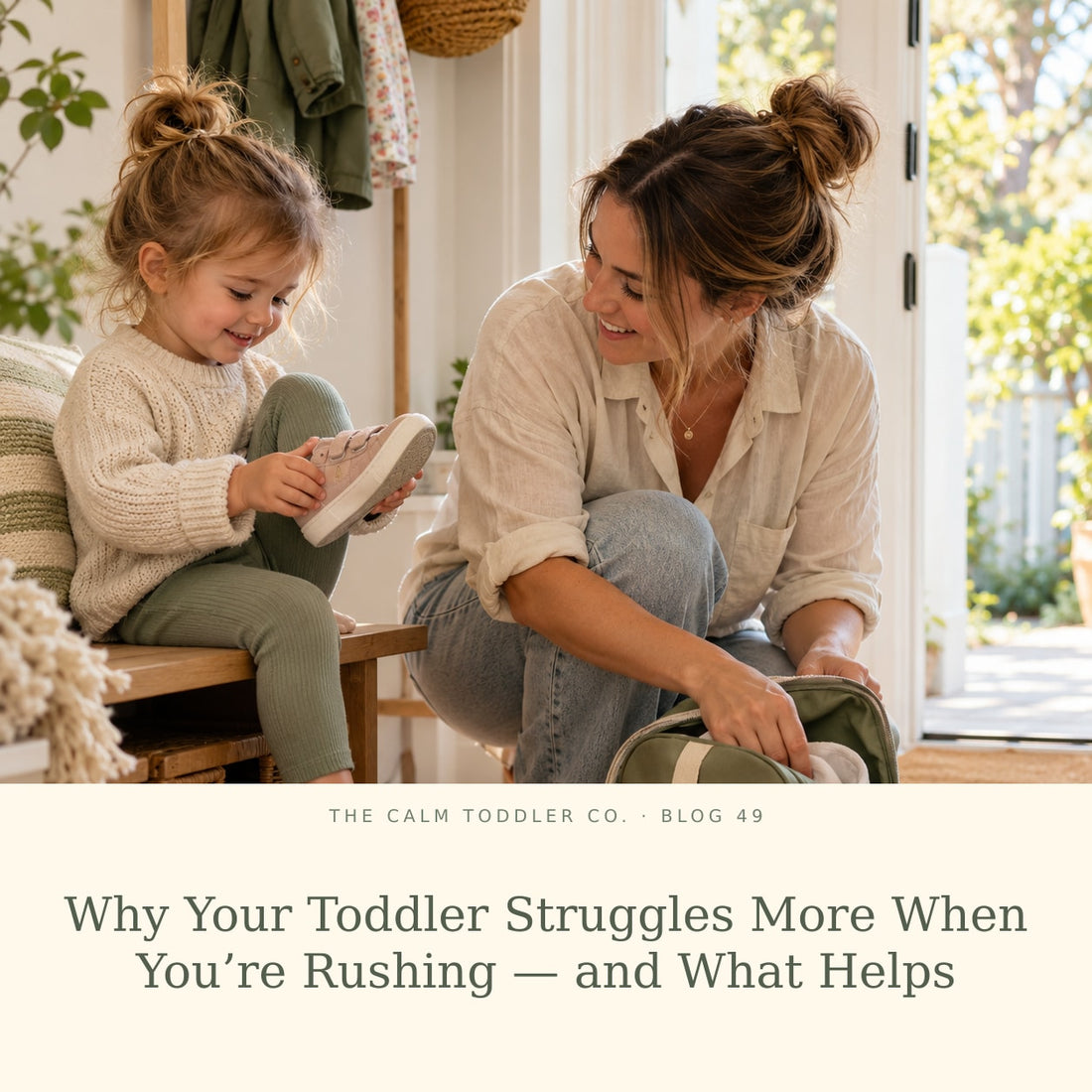 Why Your Toddler Struggles More When You’re Rushing — and What Helps