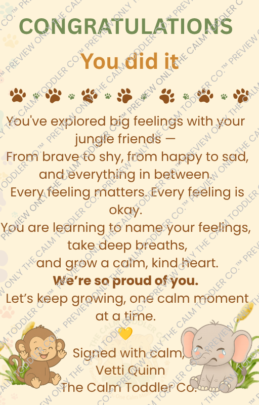 Toddler Emotions – Volume 1 (Jungle Animals) Bundle