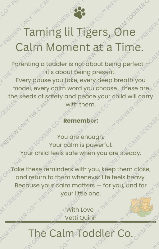 My Calm Reminder – Parent Support Bundle
