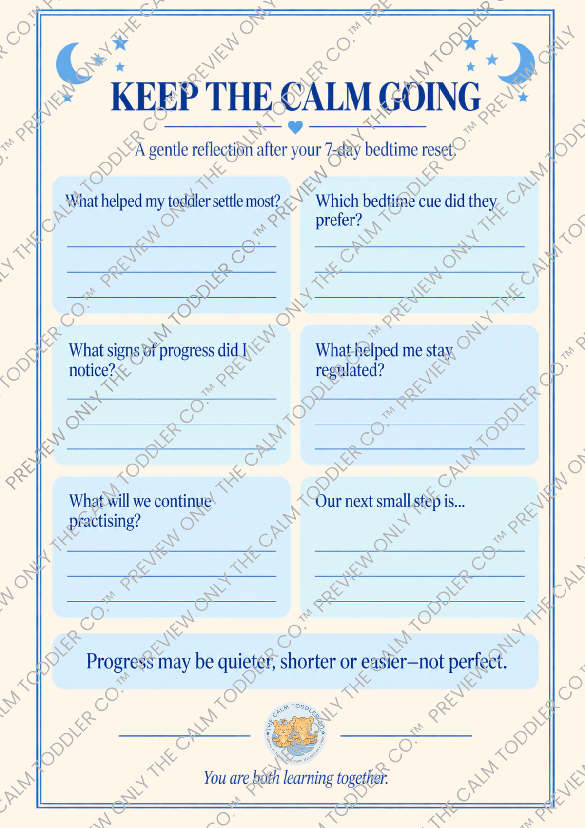 The 7-Day Calm Toddler Bedtime Reset – Bedtime Routine Printable Bundle