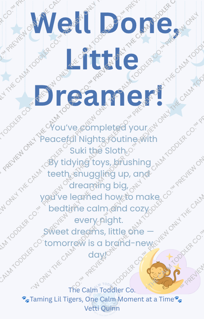 Peaceful Nights Sleep Guide – Milo Boy Version