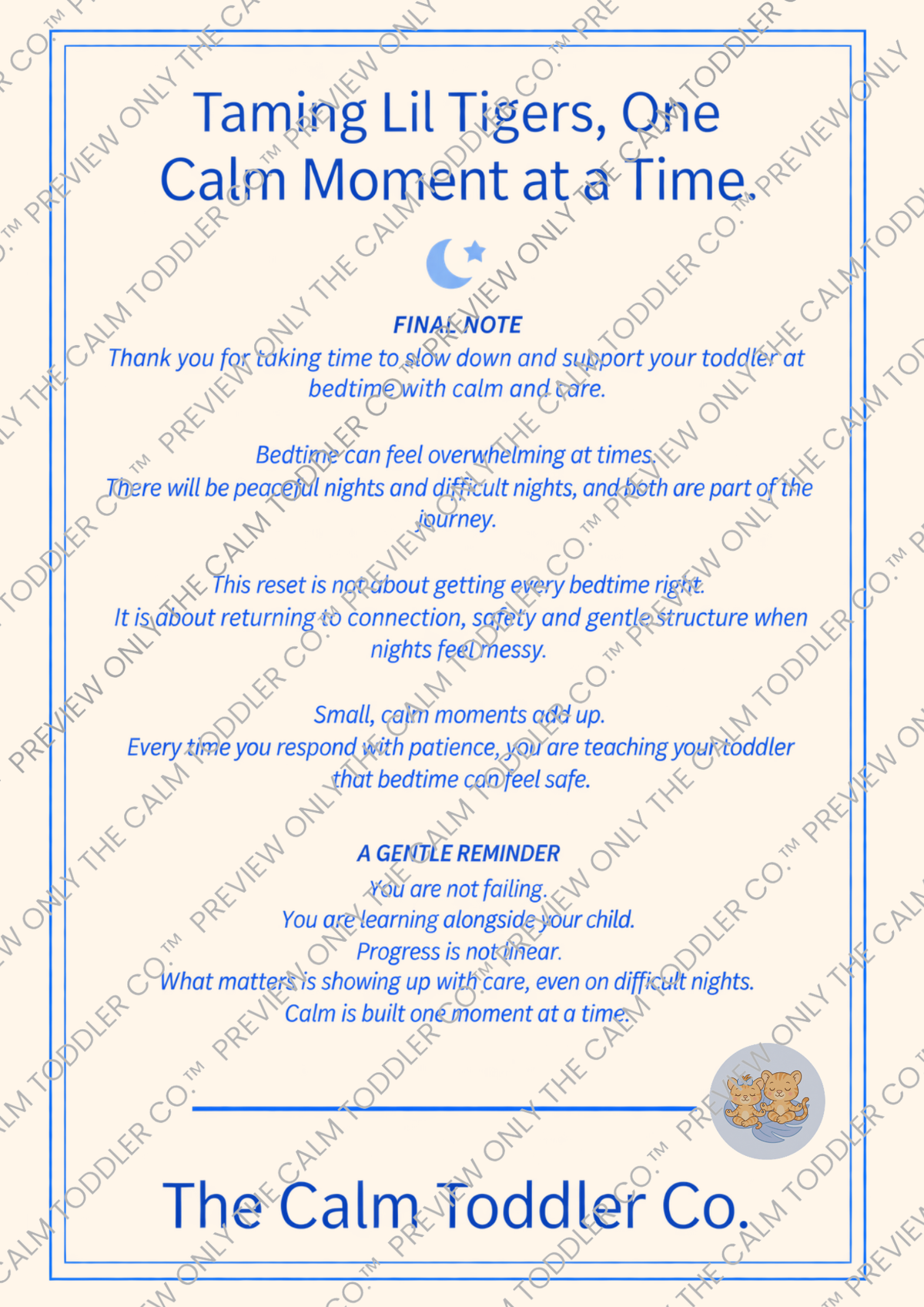 The 7-Day Calm Toddler Bedtime Reset – Bedtime Routine Printable Bundle