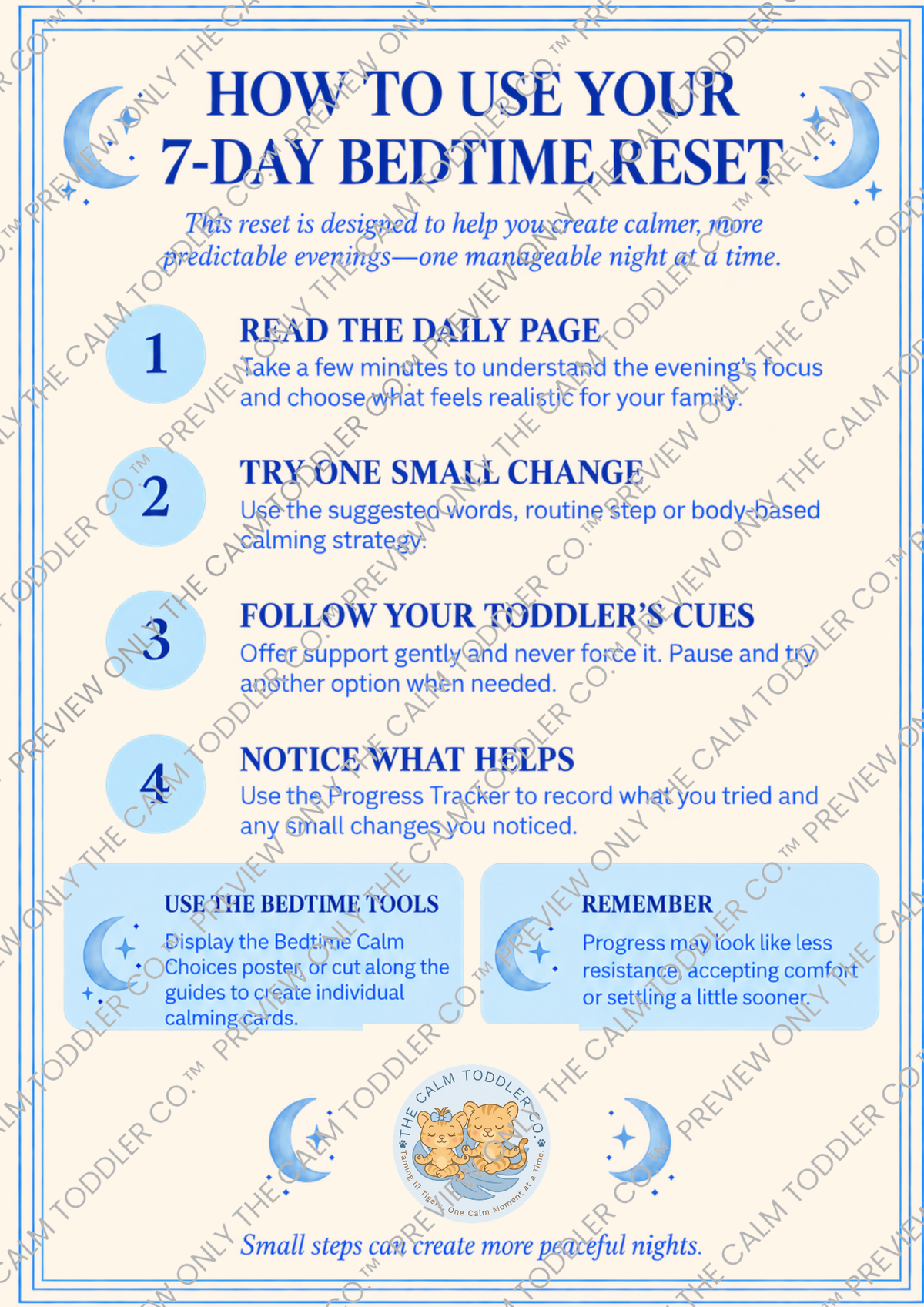 The 7-Day Calm Toddler Bedtime Reset – Bedtime Routine Printable Bundle
