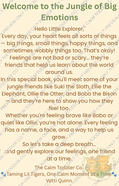 Toddler Emotions – Volume 2 (Jungle Animals) Bundle | The Calm Toddler Co.