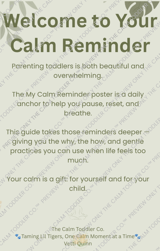 My Calm Reminder – Parent Support Bundle