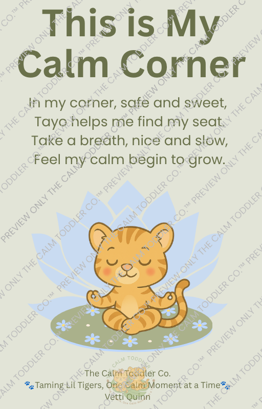 My Calm Corner – Toddler Emotional Regulation Bundle (Tayo Boy Version) | The Calm Toddler Co.