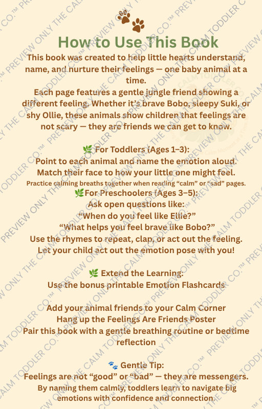 Toddler Emotions – Volume 1 (Jungle Animals) Bundle