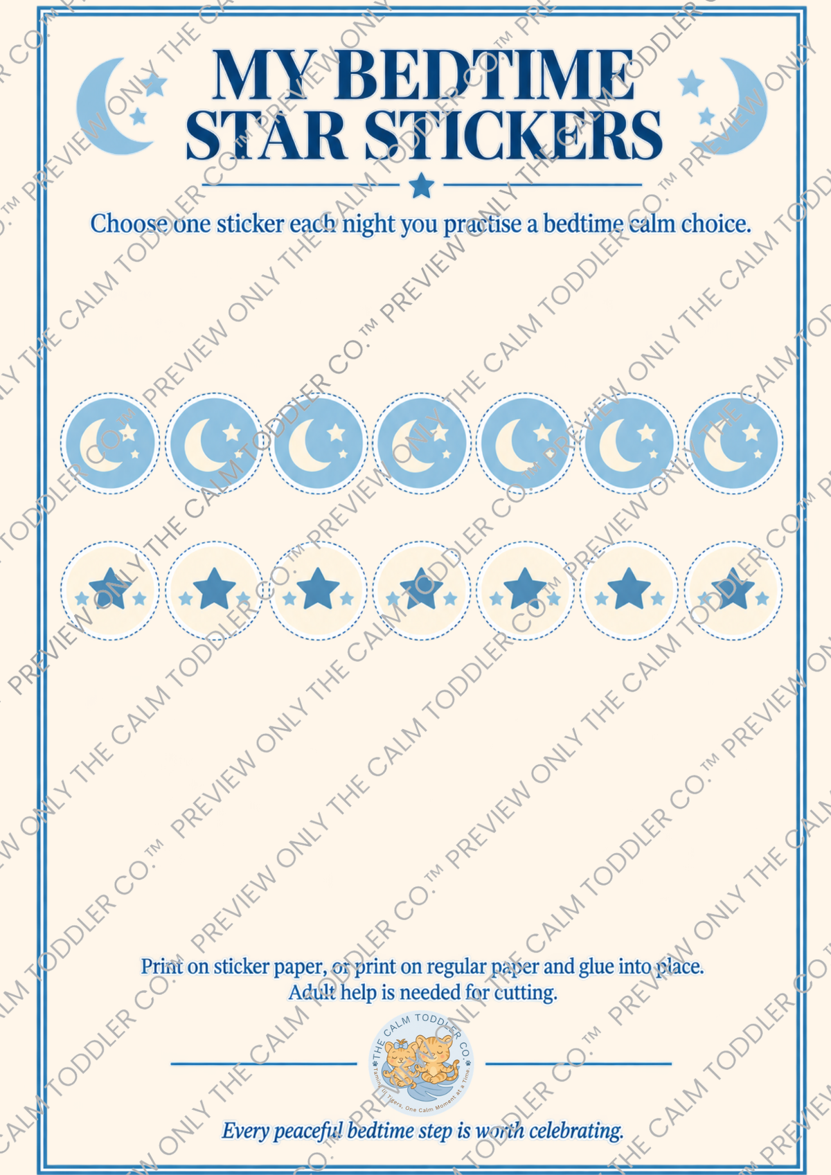 The 7-Day Calm Toddler Bedtime Reset – Bedtime Routine Printable Bundle