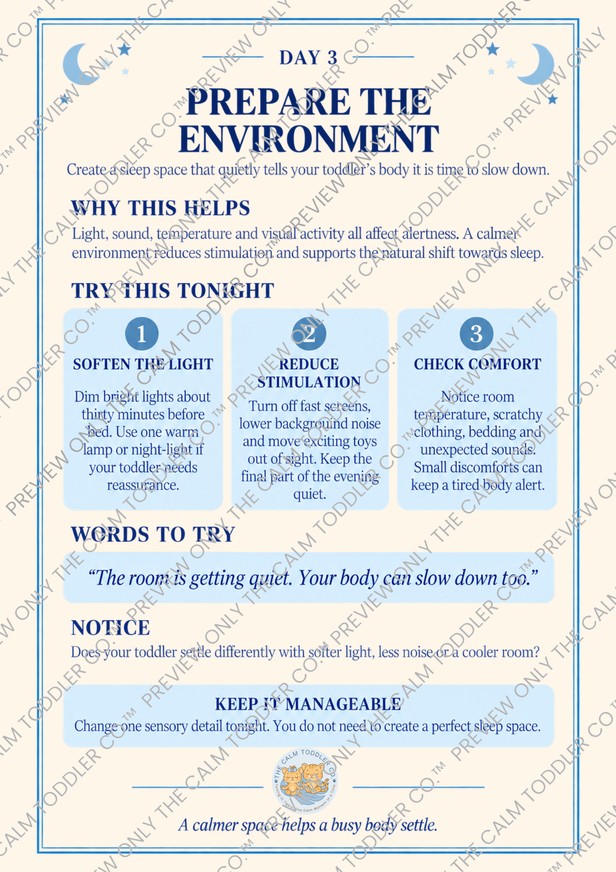 The 7-Day Calm Toddler Bedtime Reset – Bedtime Routine Printable Bundle