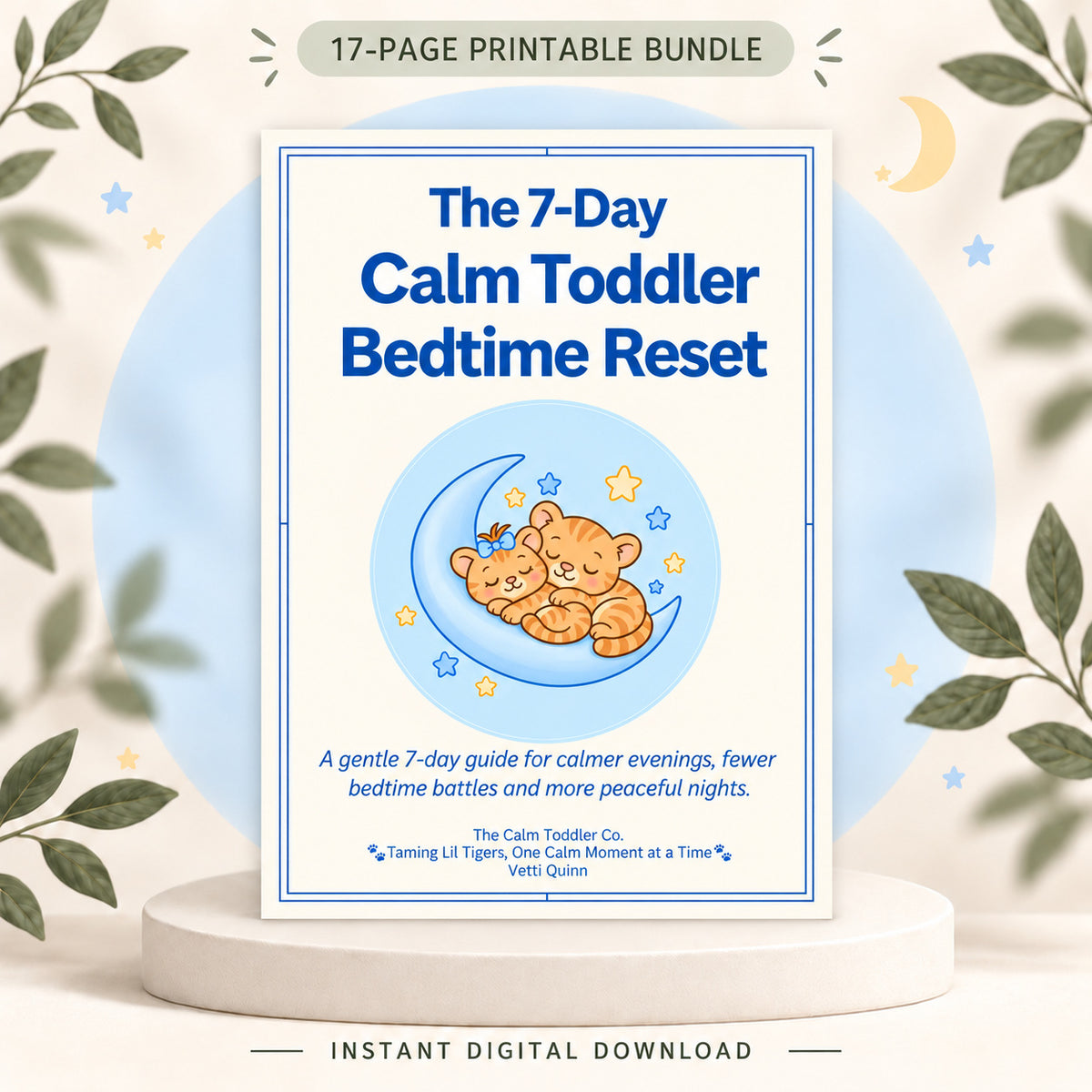 The 7-Day Calm Toddler Bedtime Reset – Bedtime Routine Printable Bundle