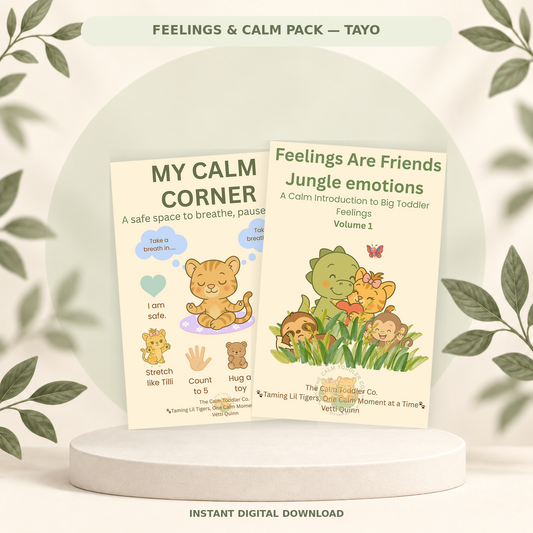 Feelings & Calm Pack – Toddler Emotional Learning Bundle (Tayo Boy Version) | The Calm Toddler Co.