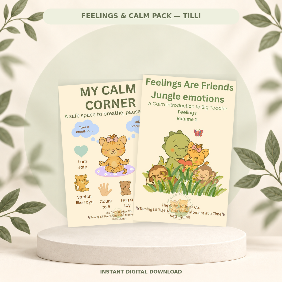 Feelings & Calm Pack – Toddler Emotional Learning Bundle (Tilli Girl Version)