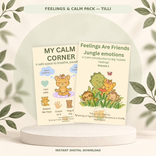 Feelings & Calm Pack – Toddler Emotional Learning Bundle (Tilli Girl Version)