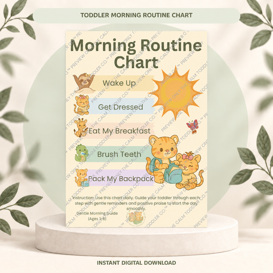 Toddler Morning Routine Chart – Calm Morning Routine | The Calm Toddler Co.