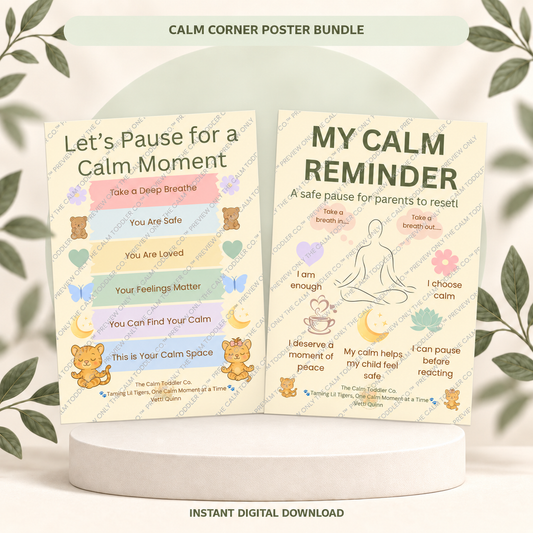 Calm Corner Poster Bundle – Toddler & Parent Support