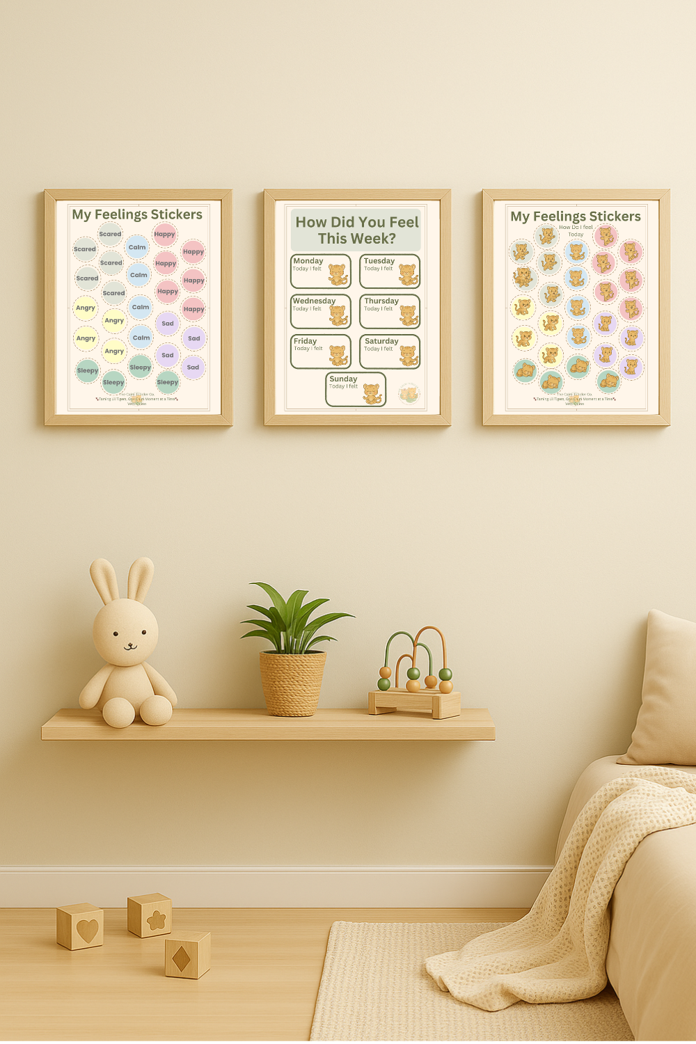 My Feelings Learning Set – Toddler Emotional Learning Bundle (Tayo Boy Version) | The Calm Toddler Co.