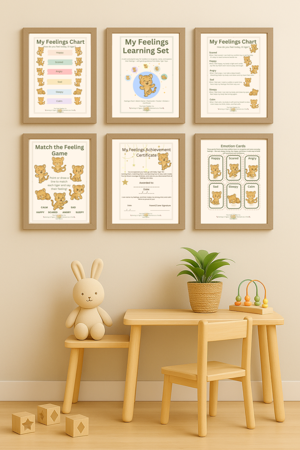 My Feelings Learning Set – Toddler Emotional Learning Bundle (Tayo Boy Version) | The Calm Toddler Co.