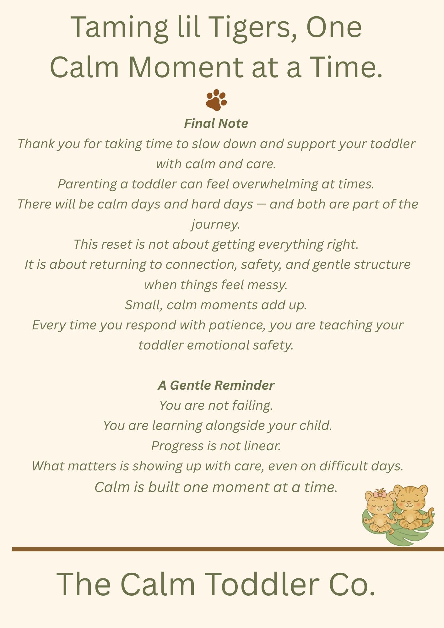 The 7-Day Toddler Calm Reset – Gentle Routine & Emotional Reset Guide | The Calm Toddler Co.
