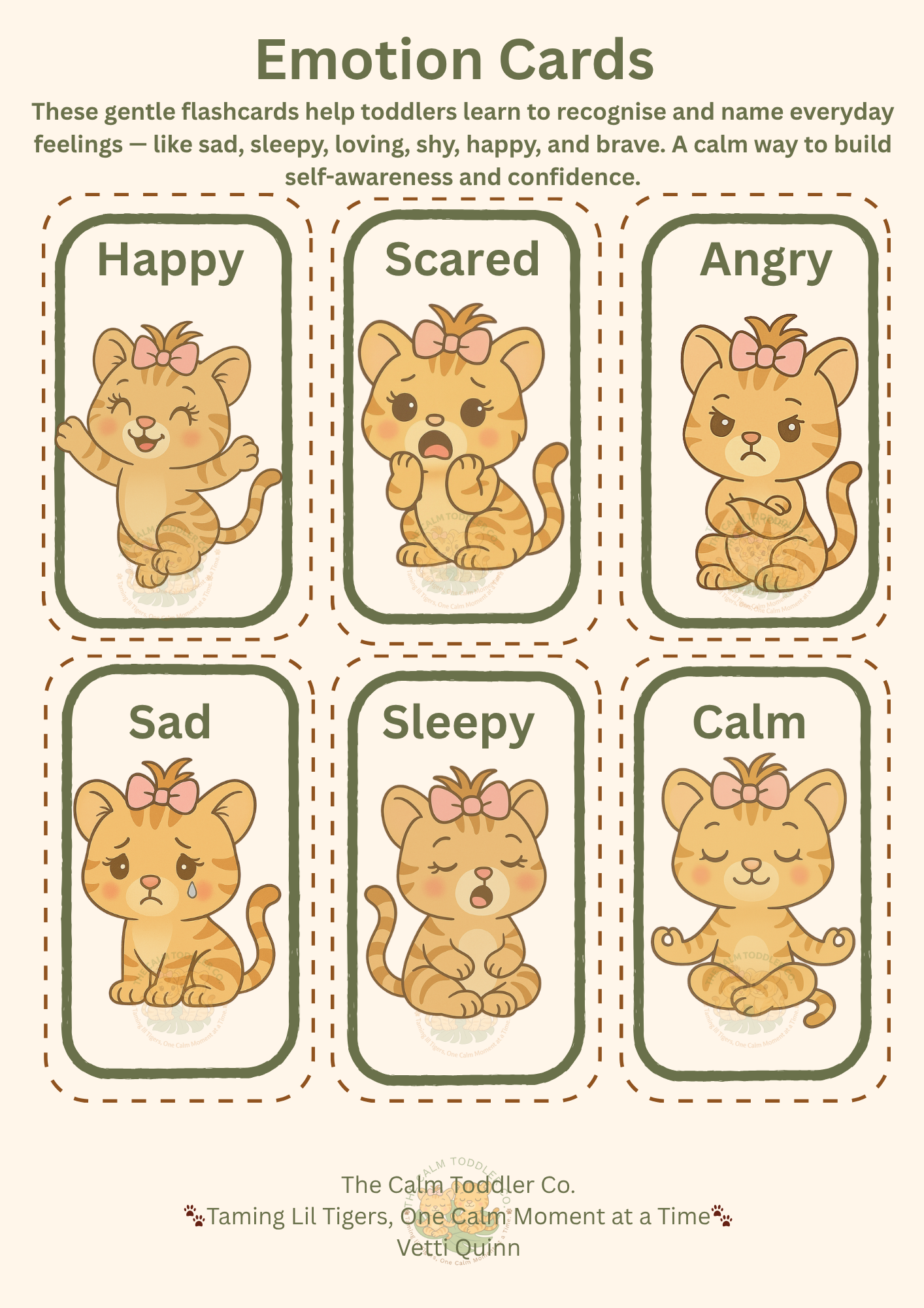 My Feelings Learning Set – Toddler Emotional Learning Bundle (Tilli Girl Version) | The Calm Toddler Co.