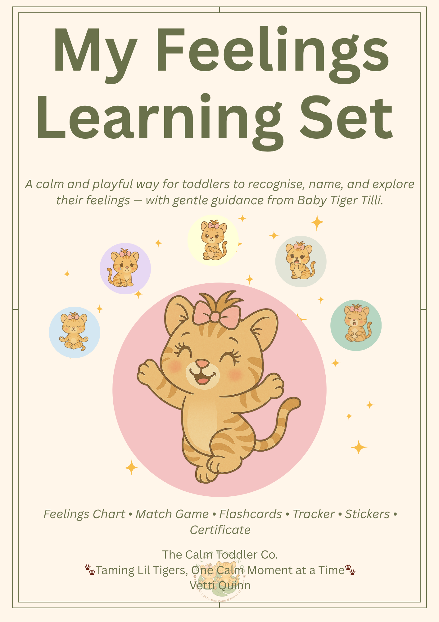 My Feelings Learning Set – Toddler Emotional Learning Bundle (Tilli Girl Version) | The Calm Toddler Co.