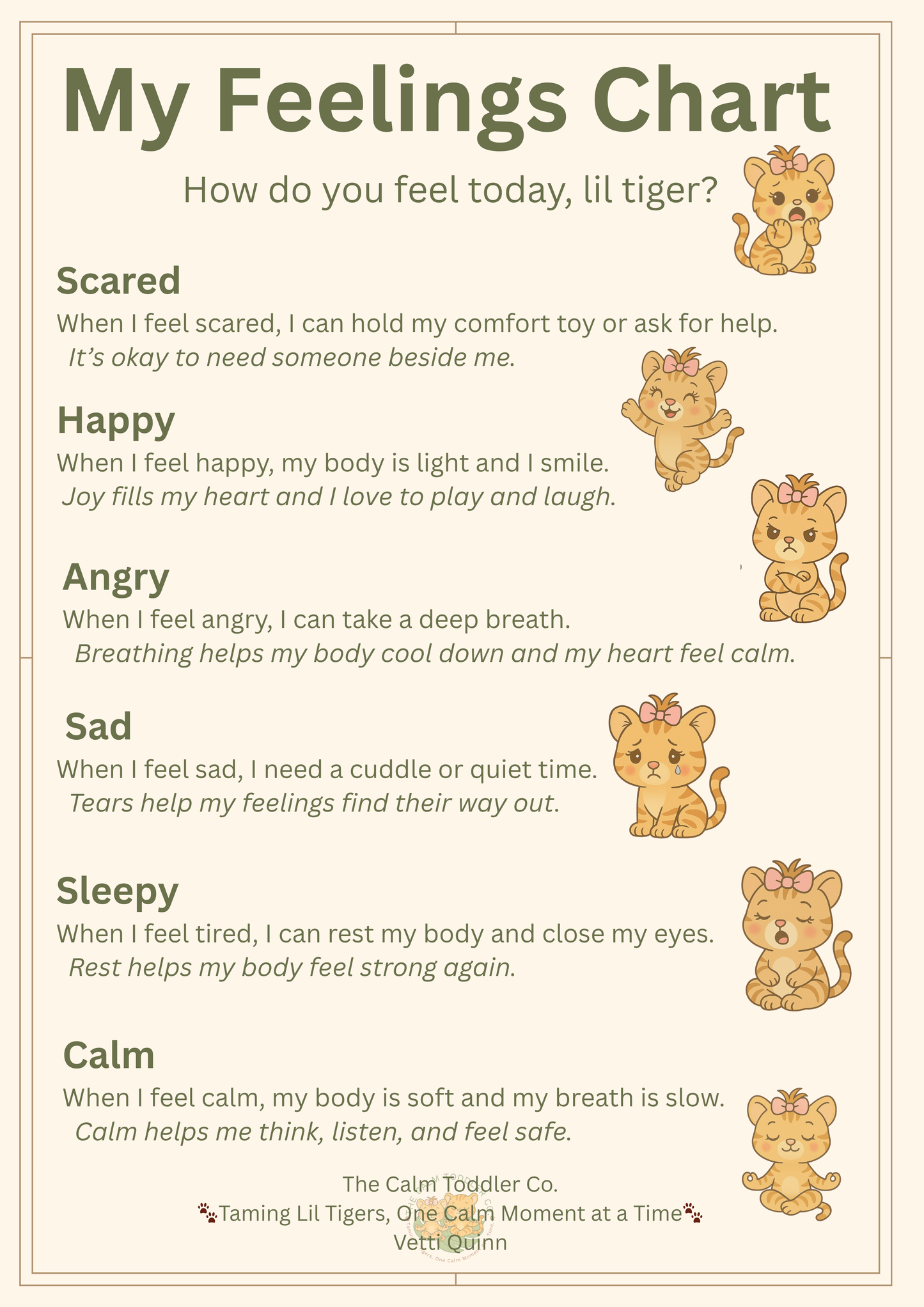 My Feelings Learning Set – Toddler Emotional Learning Bundle (Tilli Girl Version) | The Calm Toddler Co.