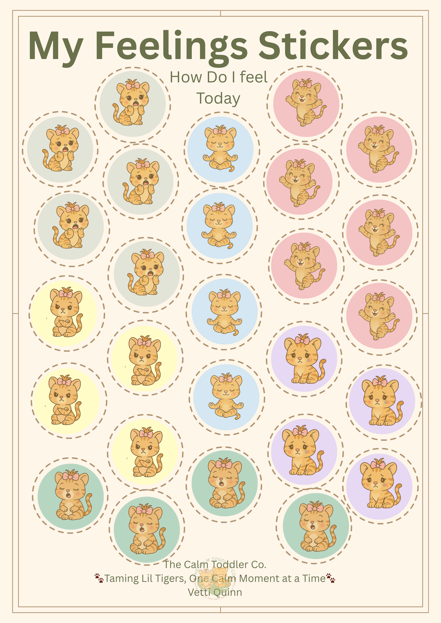 My Feelings Learning Set – Toddler Emotional Learning Bundle (Tilli Girl Version) | The Calm Toddler Co.