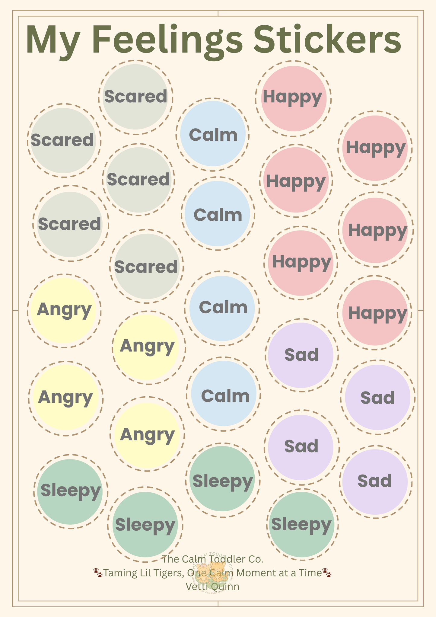 My Feelings Learning Set – Toddler Emotional Learning Bundle (Tilli Girl Version) | The Calm Toddler Co.