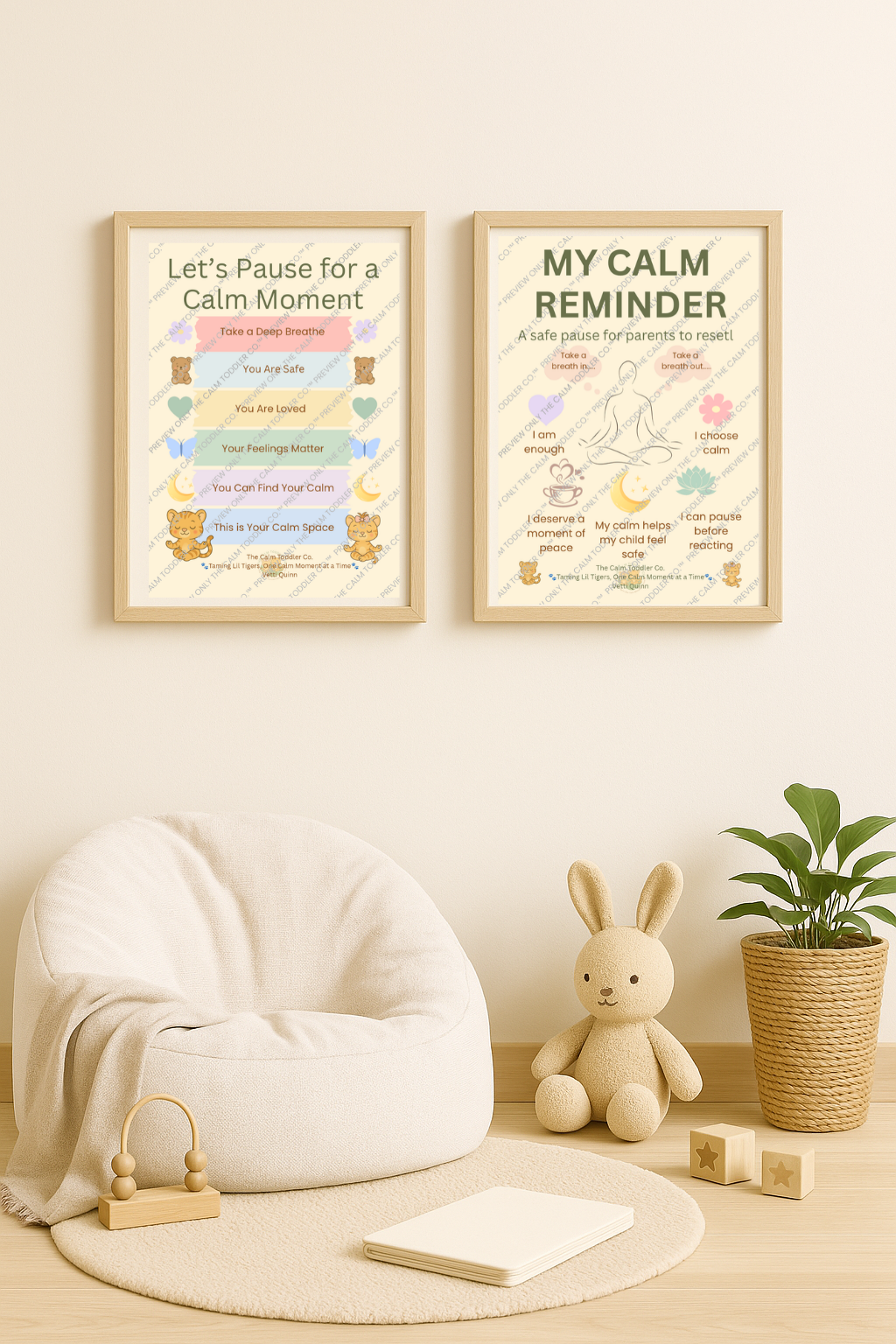 Calm Corner Poster Bundle – Toddler & Parent Support