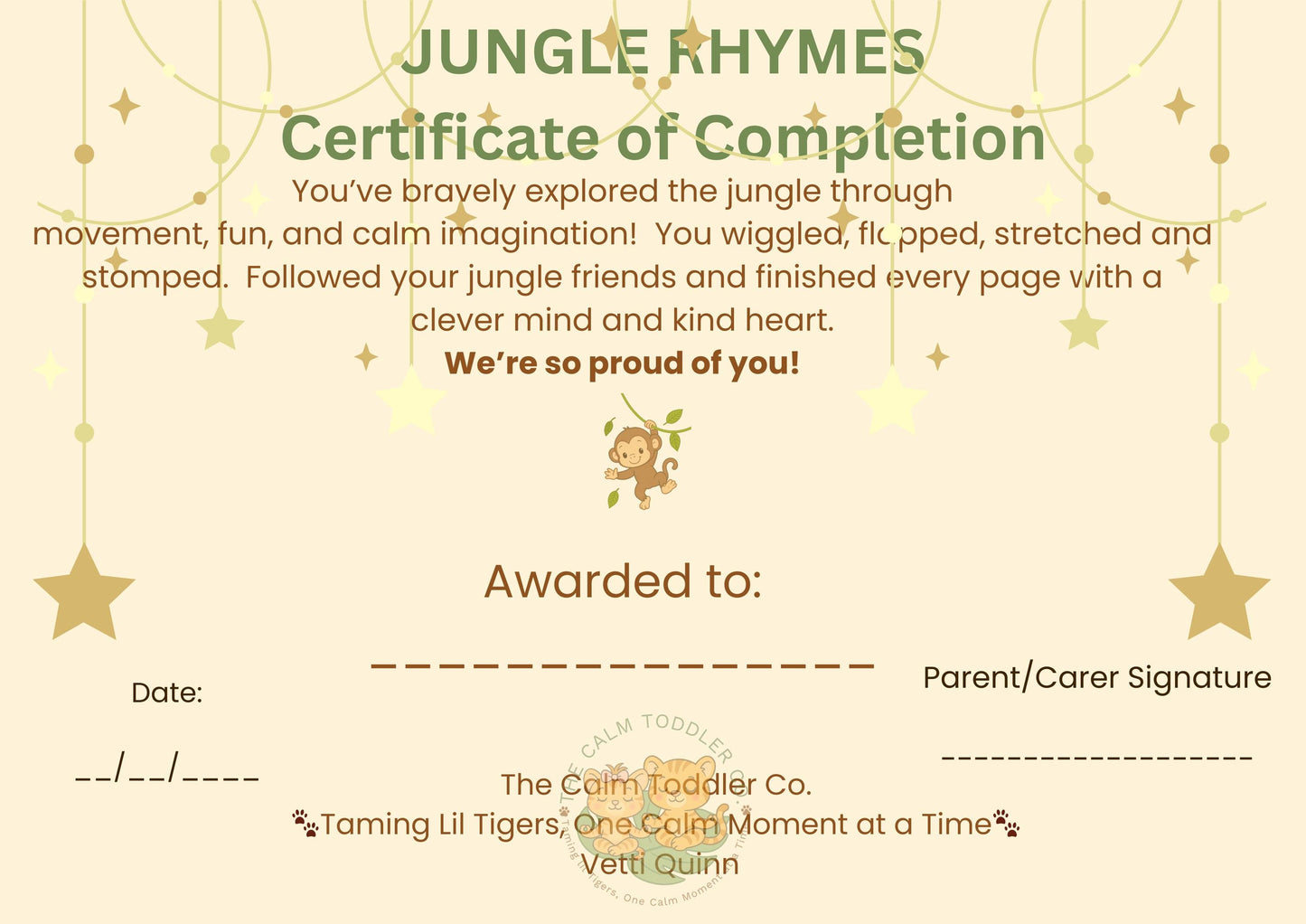 Jungle Rhymes – Toddler Learning Bundle | The Calm Toddler Co.
