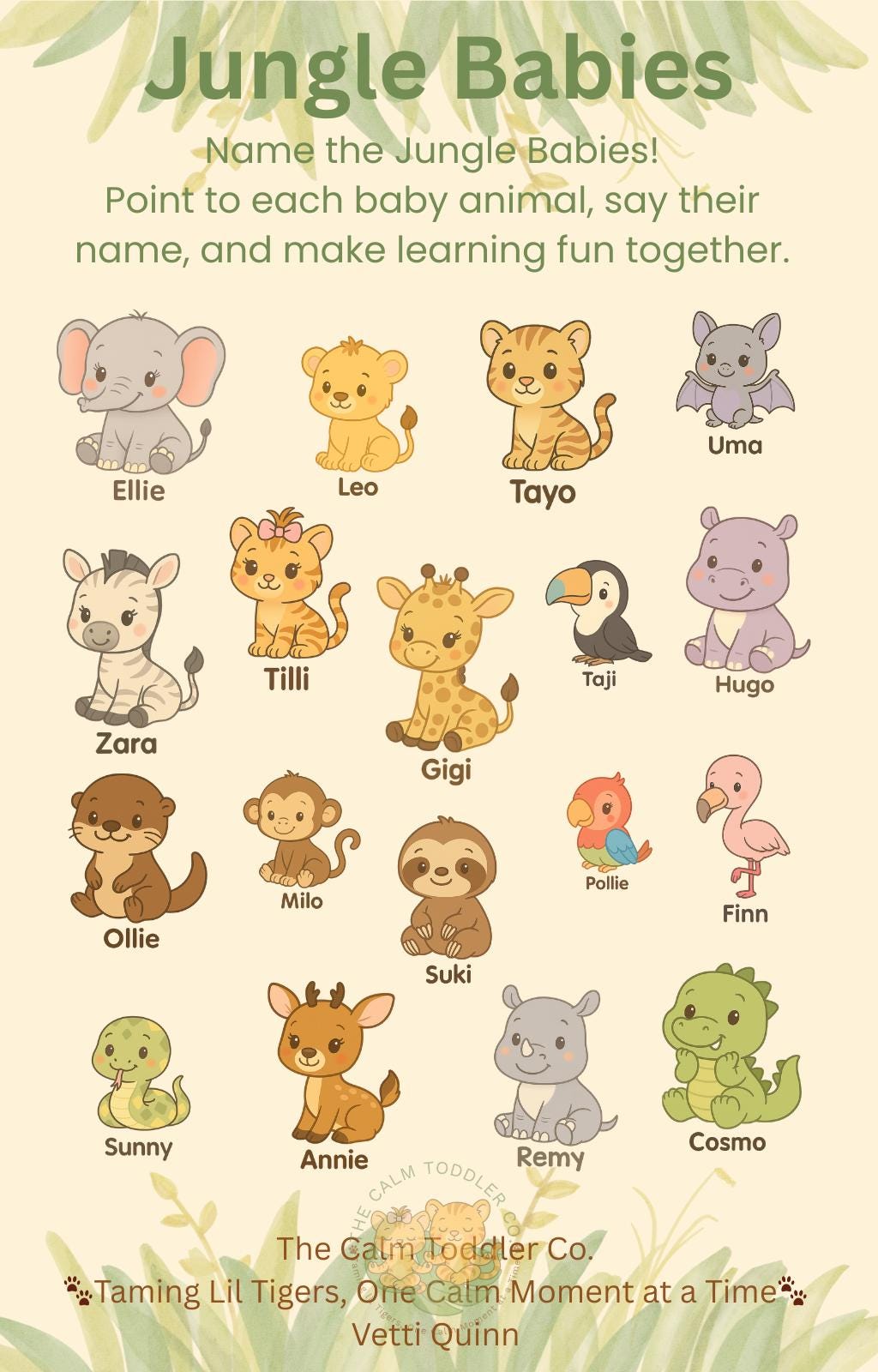 Jungle Explorer – Learning & Action Words Bundle | The Calm Toddler Co.
