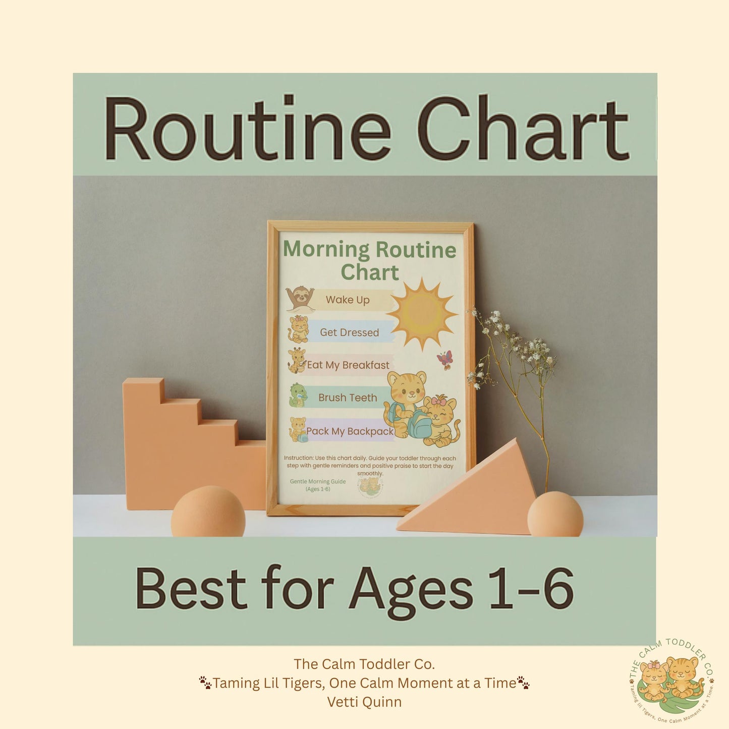Toddler Morning Routine Chart – Calm Morning Routine | The Calm Toddler Co.