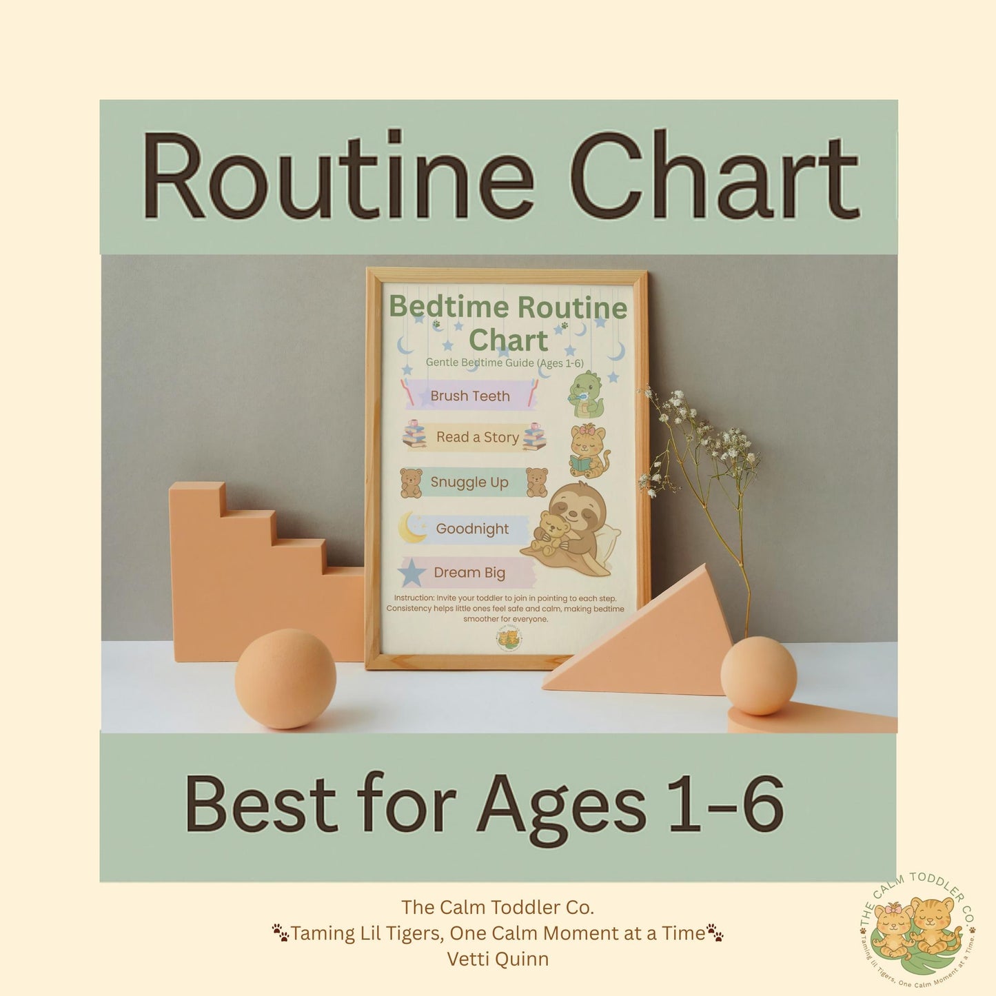 Toddler Bedtime Routine Chart – Calm Night Routine | The Calm Toddler Co.