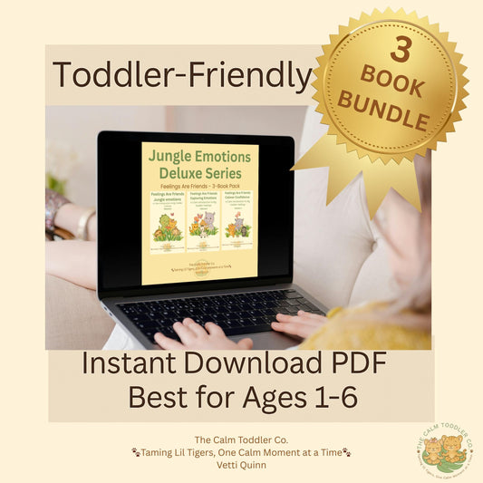Jungle Emotions Deluxe Bundle – Toddler Emotional Learning (Volumes 1–3) | The Calm Toddler Co.