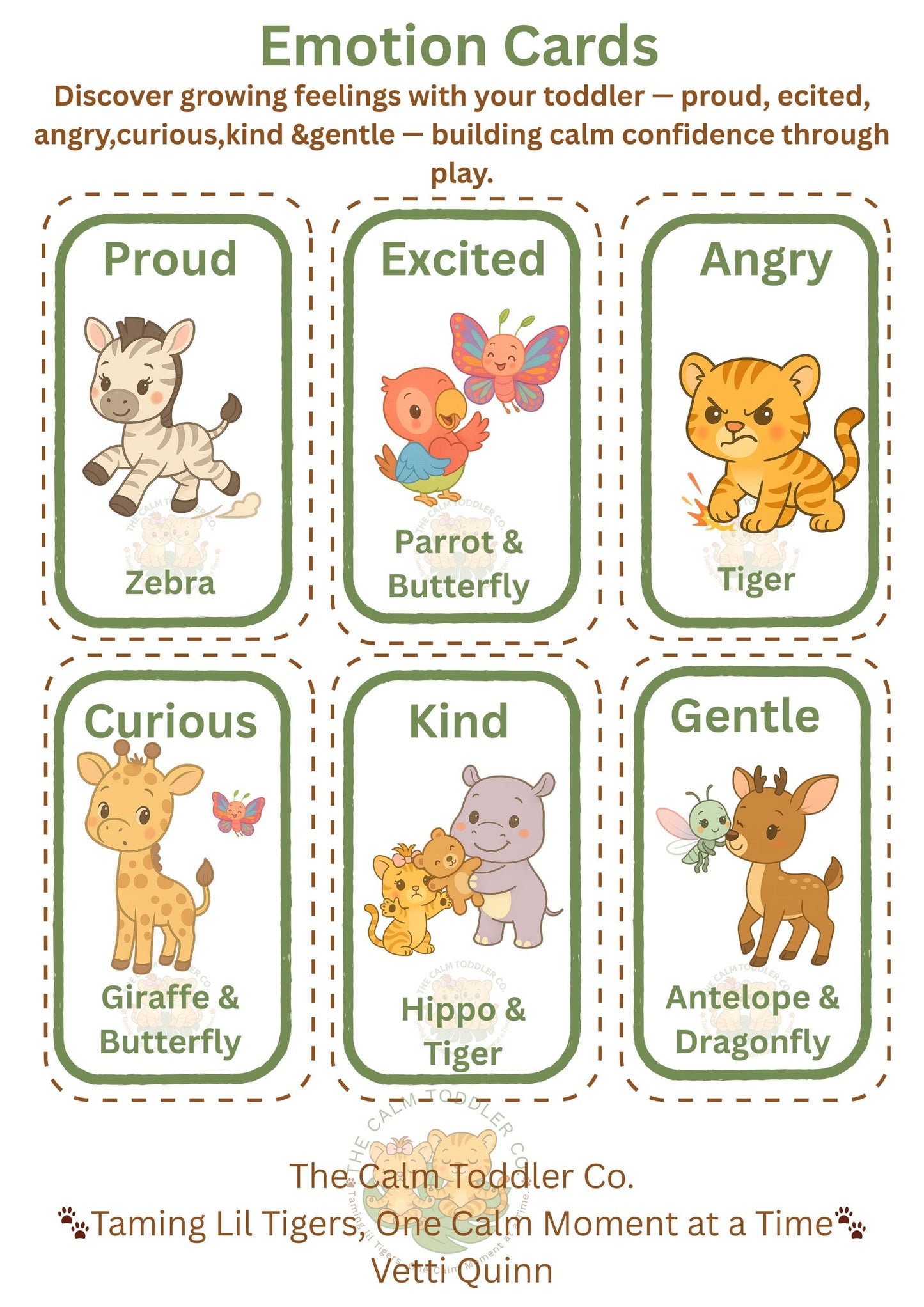 Jungle Emotions Deluxe Bundle – Toddler Emotional Learning (Volumes 1–3) | The Calm Toddler Co.