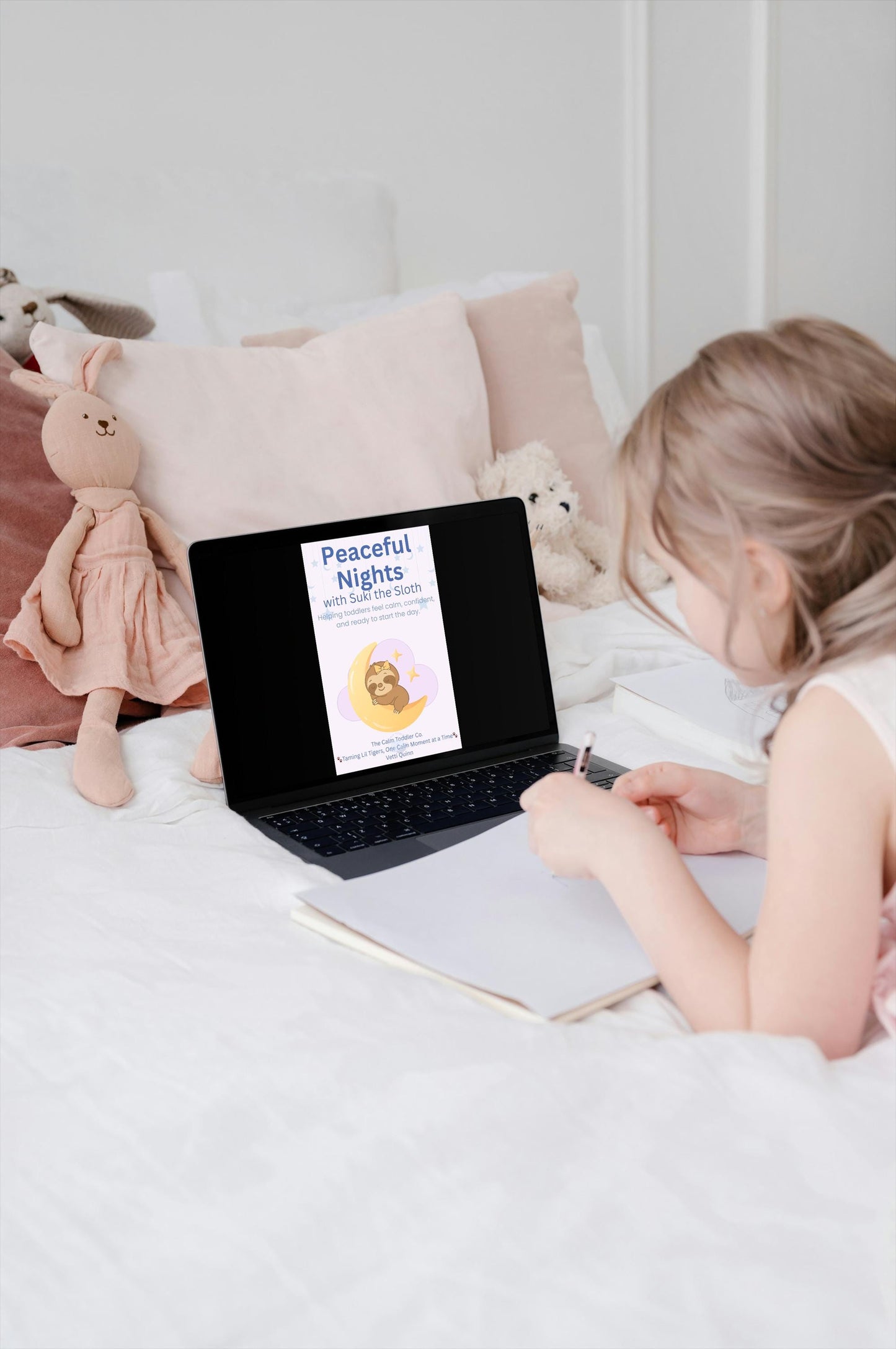Peaceful Nights Sleep Guide – Toddler Bedtime Routine Bundle (Suki Girl Version) | The Calm Toddler Co.