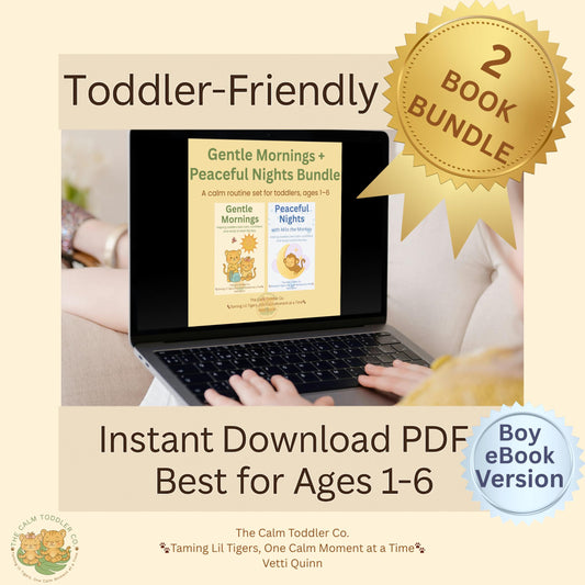 Toddler Routine Bundle – Gentle Mornings & Peaceful Nights (Milo Boy Version) | The Calm Toddler Co.