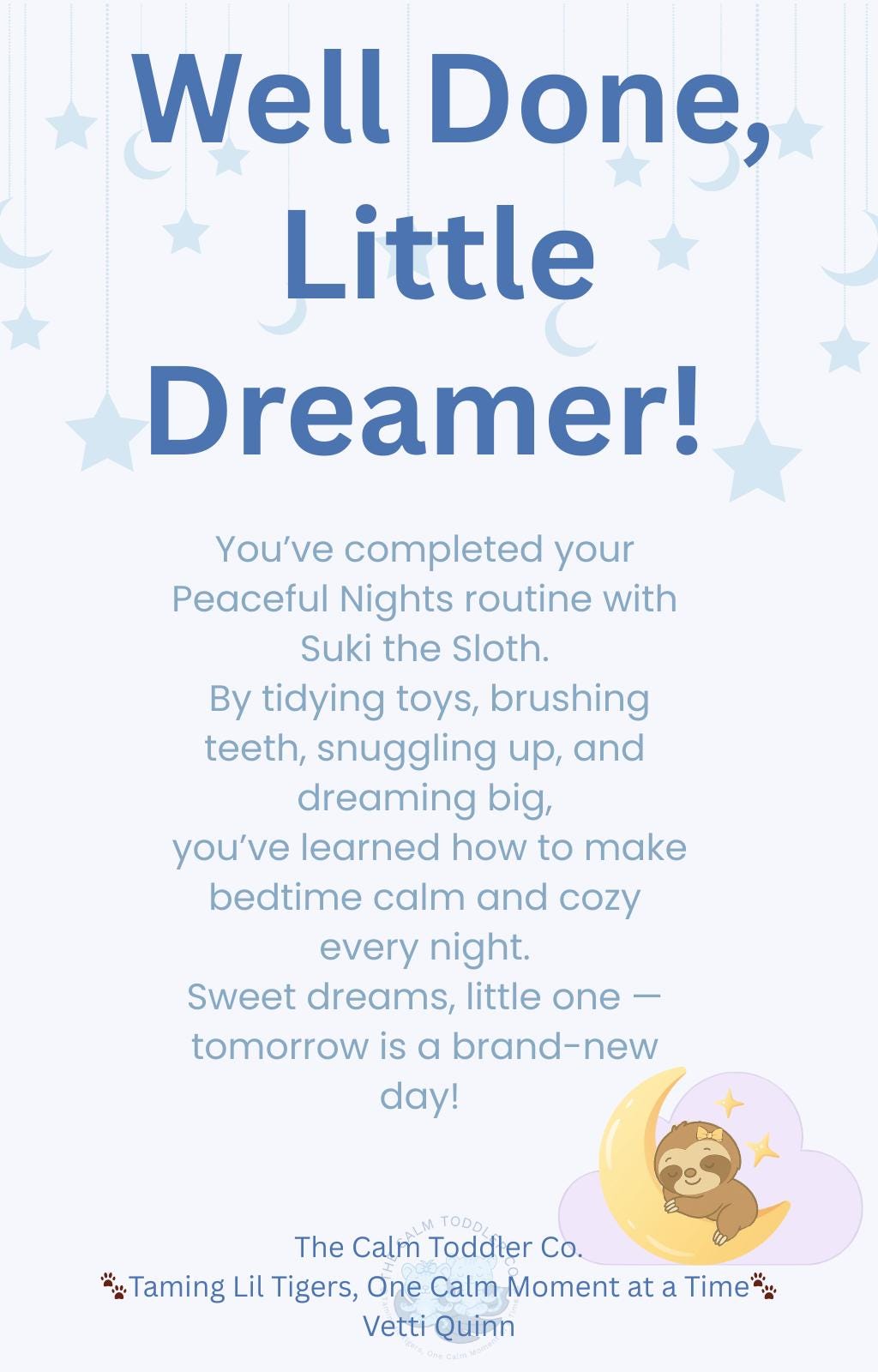 Peaceful Nights Sleep Guide – Toddler Bedtime Routine Bundle (Boy & Girl Versions) | The Calm Toddler Co.