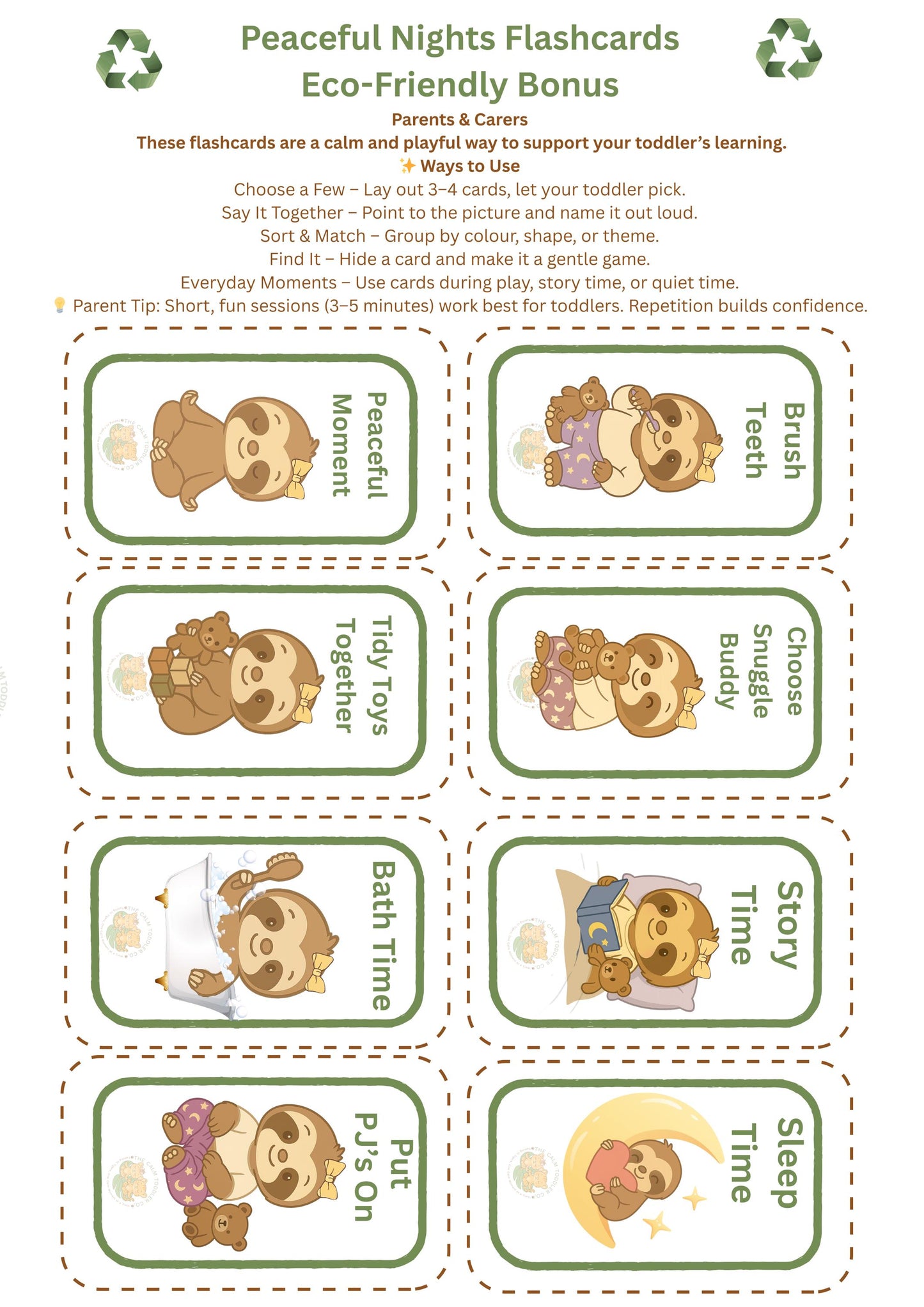 Peaceful Nights Sleep Guide – Toddler Bedtime Routine Bundle (Boy & Girl Versions) | The Calm Toddler Co.