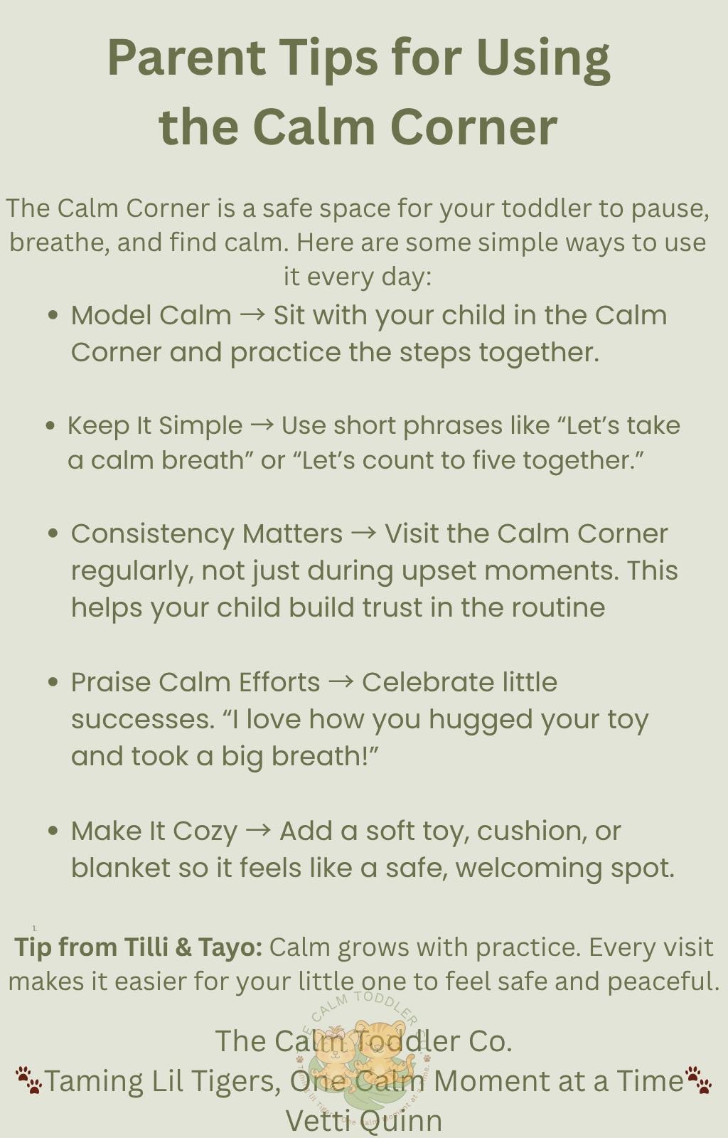 My Calm Corner – Toddler Emotional Regulation Bundle (Tayo Boy Version) | The Calm Toddler Co.