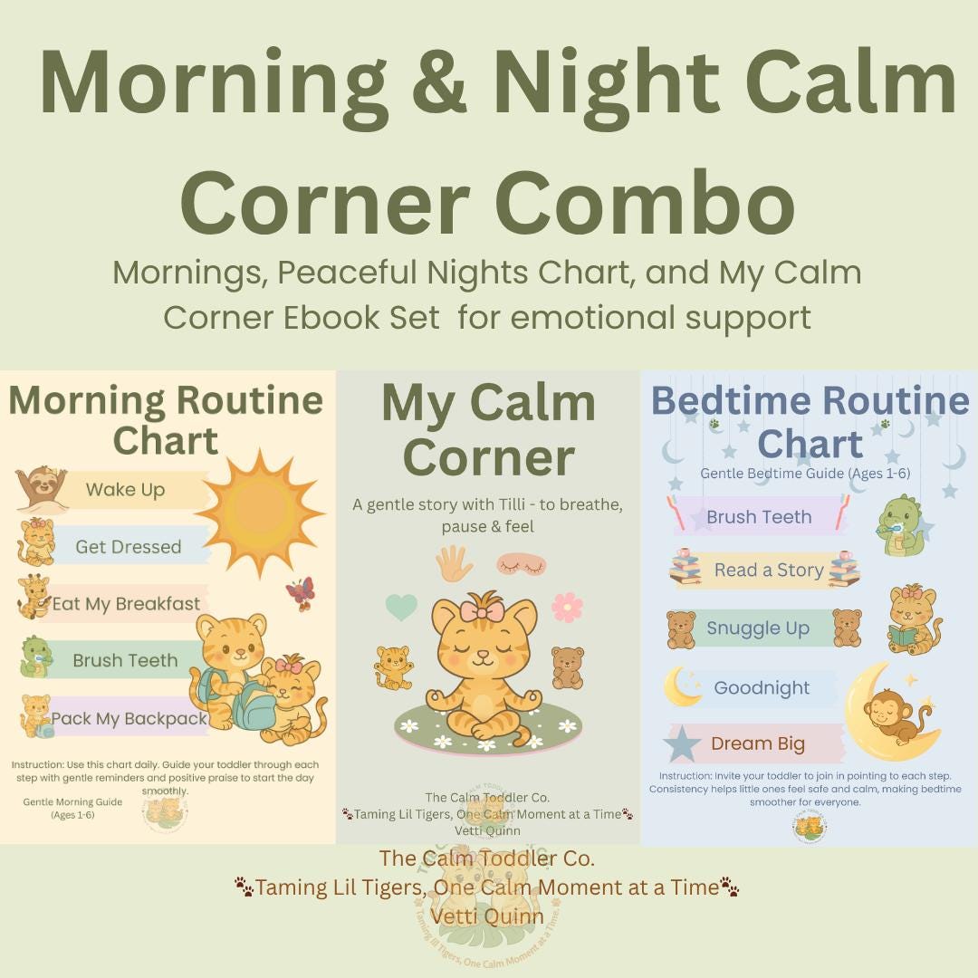 Toddler Calm Routine Bundle – Morning & Night (Tilli Girl Version) | The Calm Toddler Co.