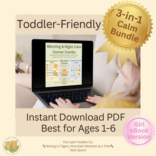 Toddler Calm Routine Bundle – Morning & Night (Tilli Girl Version) | The Calm Toddler Co.