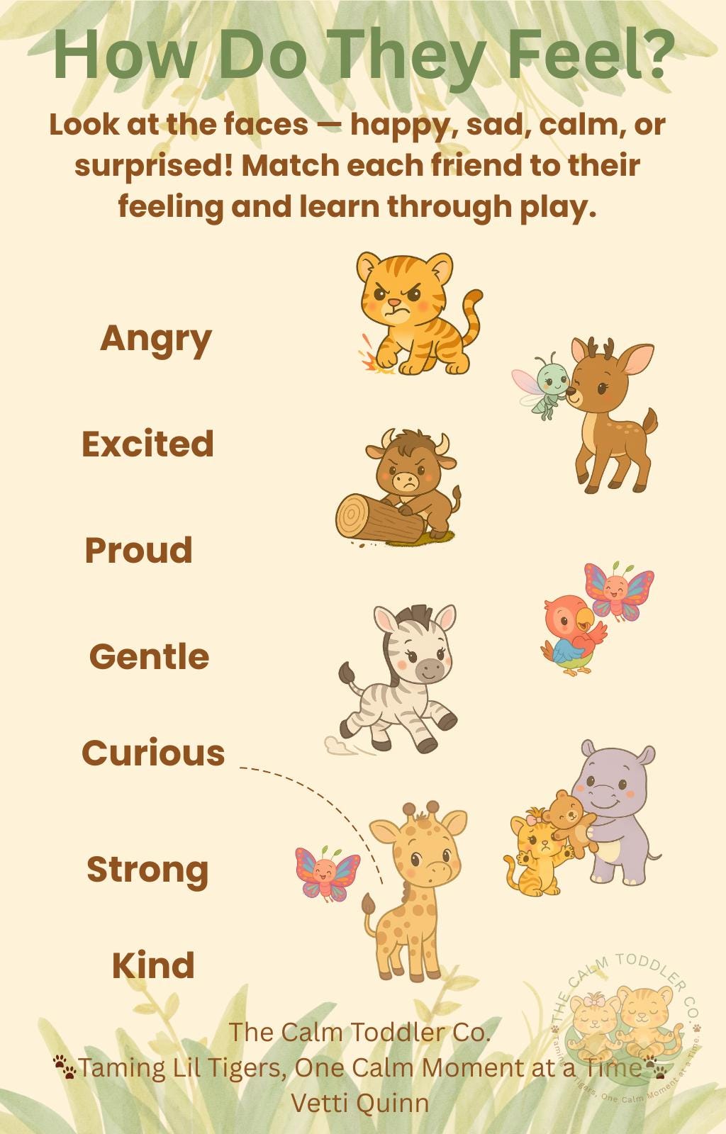 Toddler Emotions – Volume 2 (Jungle Animals) Bundle | The Calm Toddler Co.