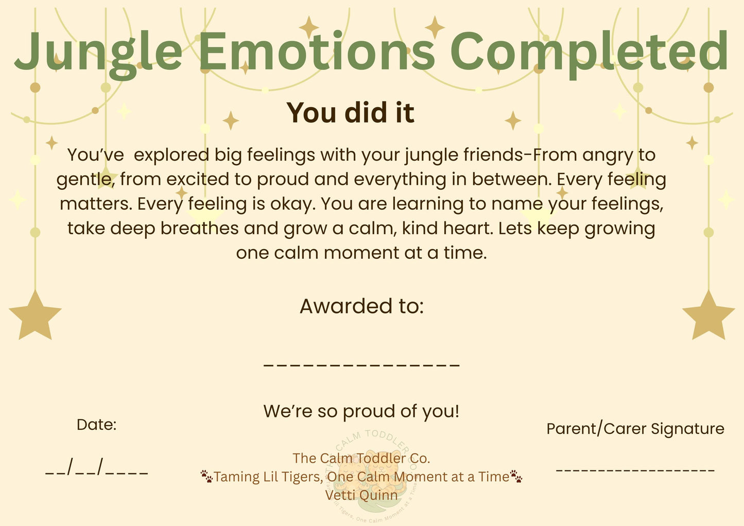 Toddler Emotions – Volume 2 (Jungle Animals) Bundle | The Calm Toddler Co.