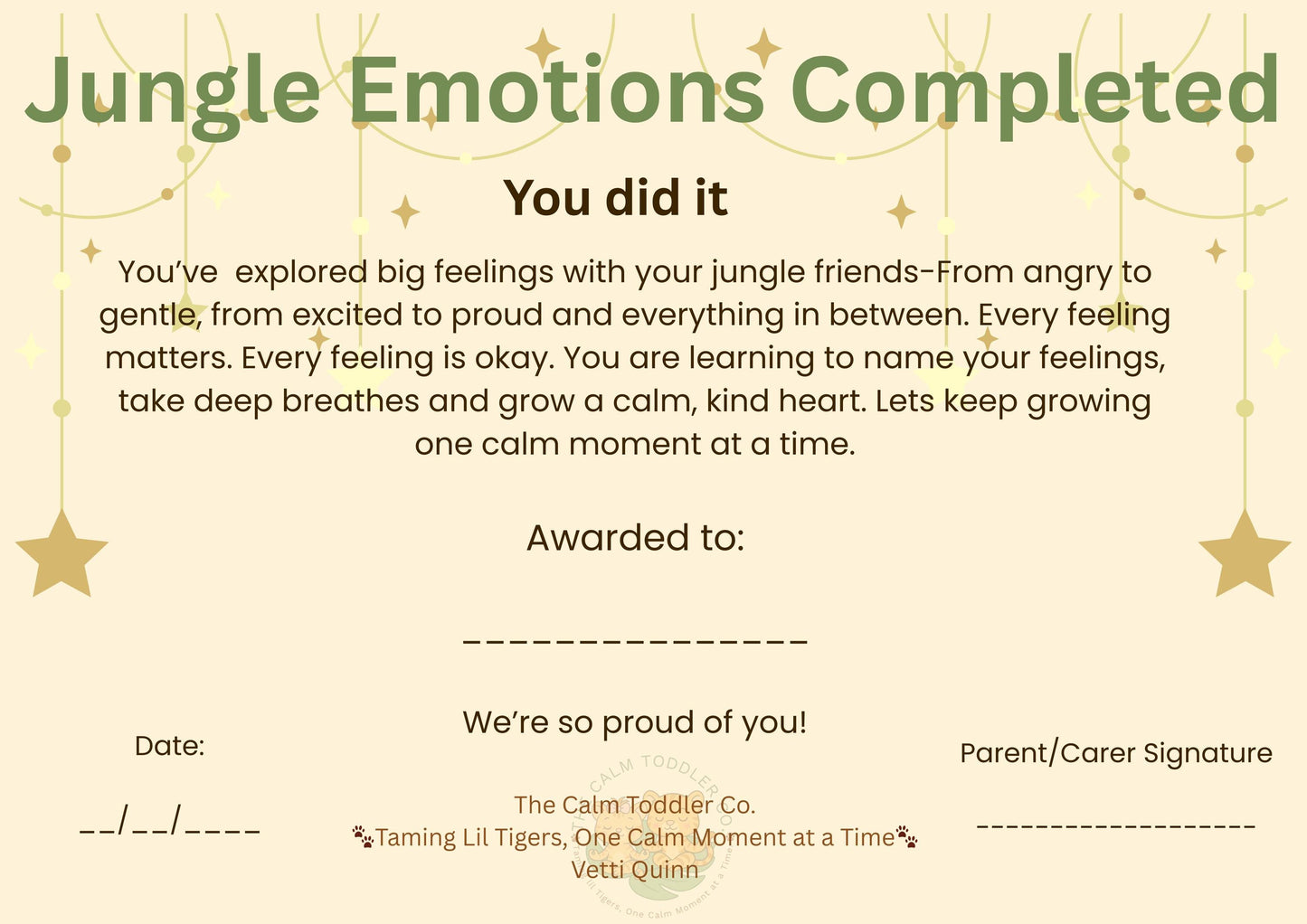 Toddler Emotions – Volume 3 (Jungle Animals) Bundle | The Calm Toddler Co.