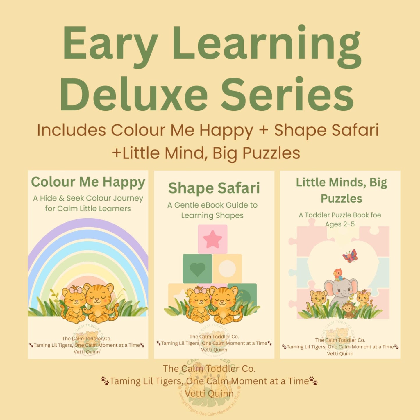 Early Learning Deluxe Bundle – Colours, Shapes & Puzzles | The Calm Toddler Co.