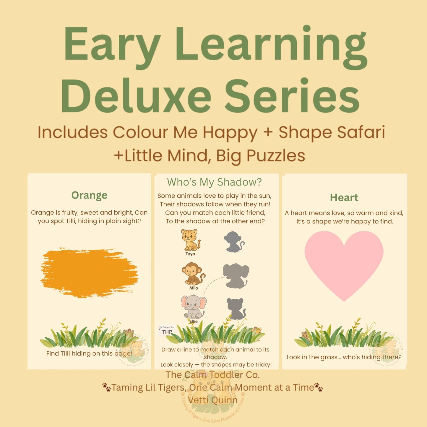 Early Learning Deluxe Bundle – Colours, Shapes & Puzzles | The Calm Toddler Co.