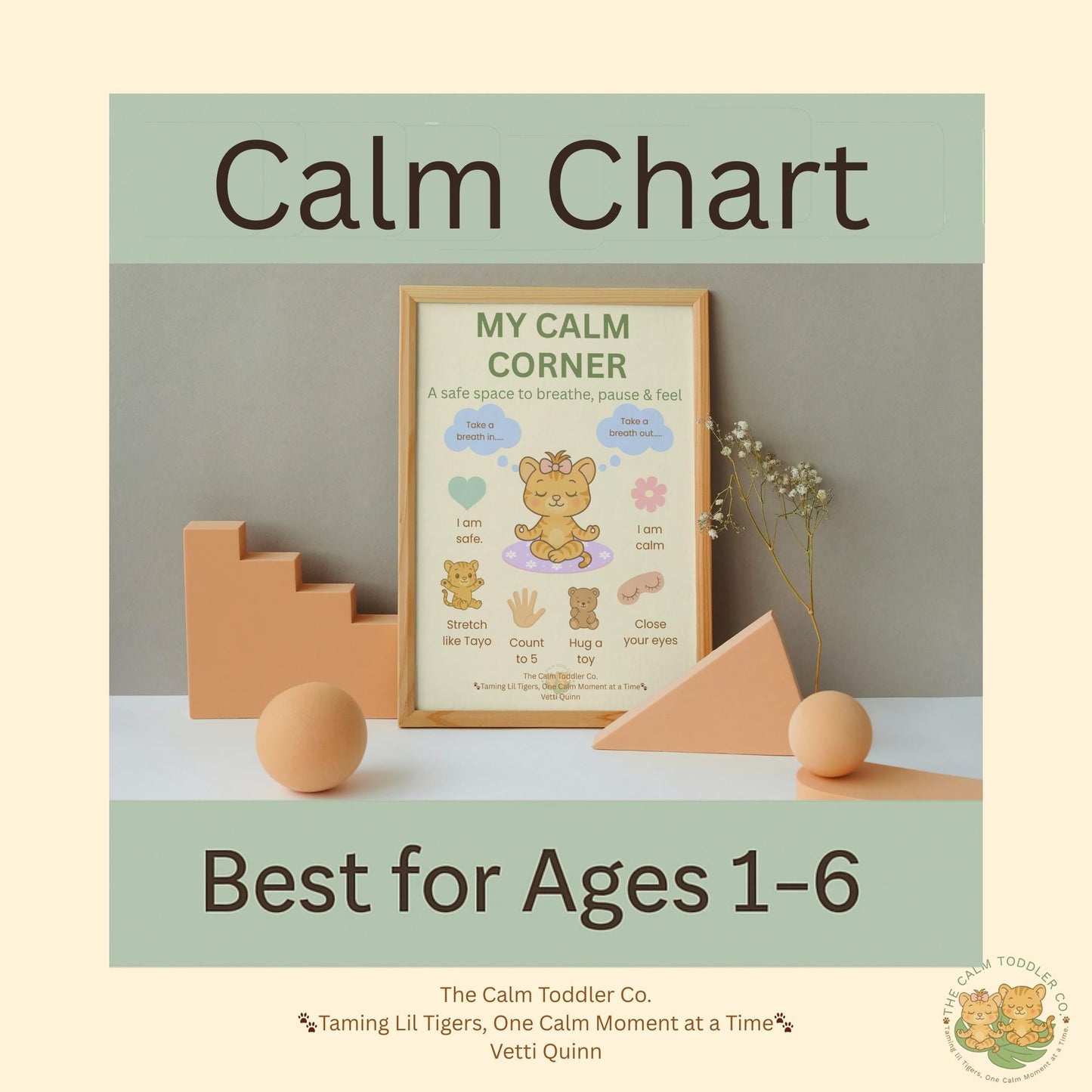 Calm Corner Poster – Toddler Emotional Regulation | The Calm Toddler Co.
