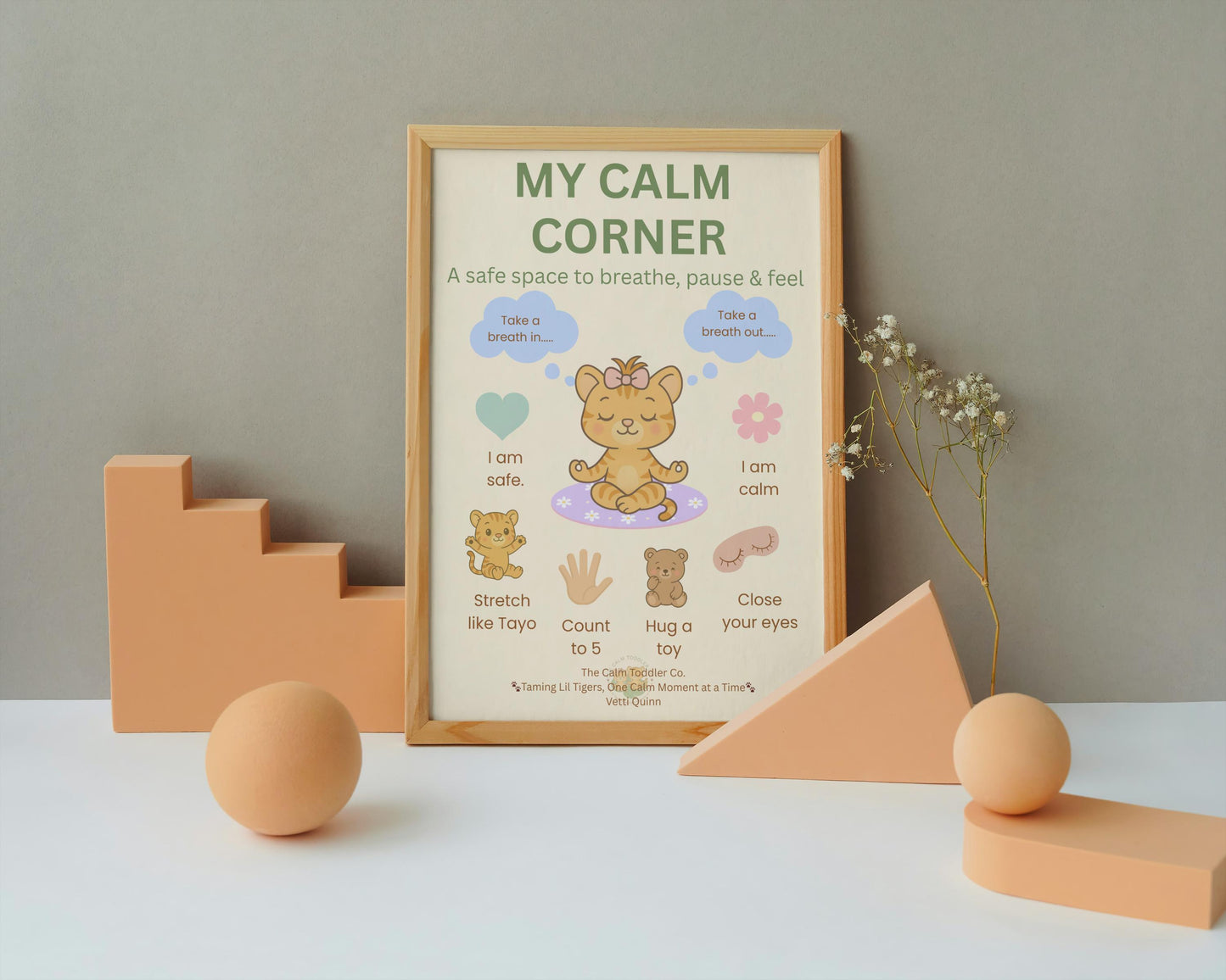 Calm Corner Poster – Toddler Emotional Regulation | The Calm Toddler Co.